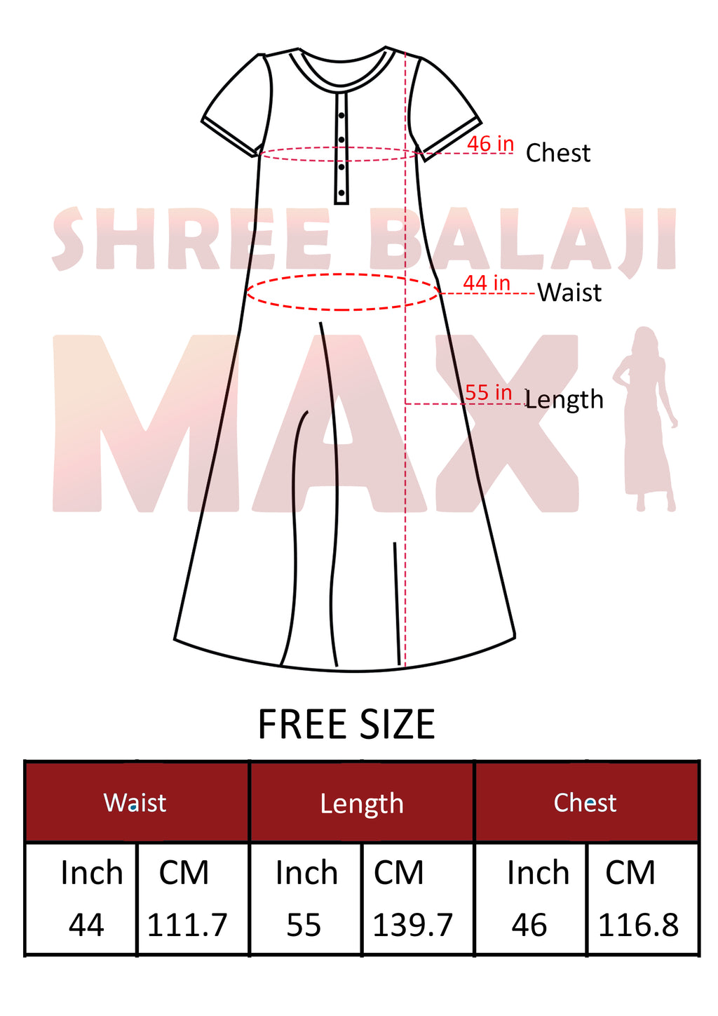 Printed Maxi Nightdress Round Neck Short Sleeves Blue