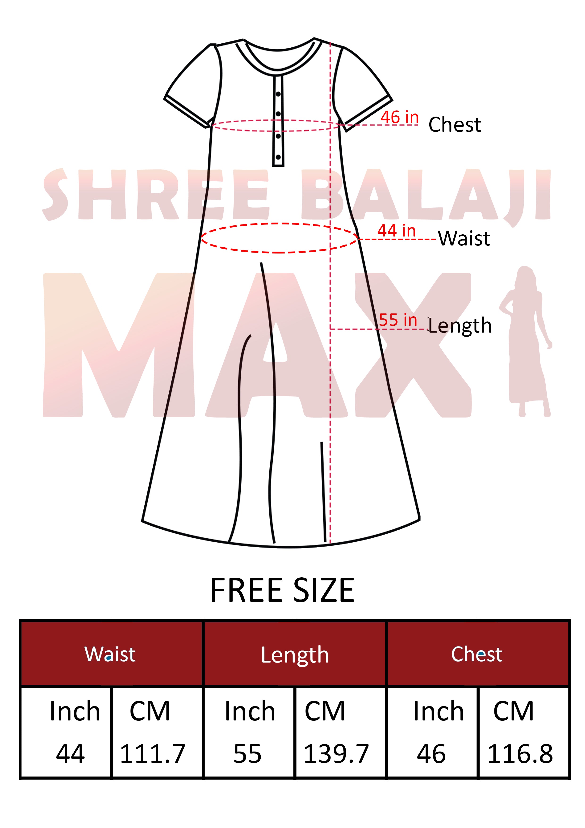 Printed Maxi Nightdress Round Neck Short Sleeves Blue